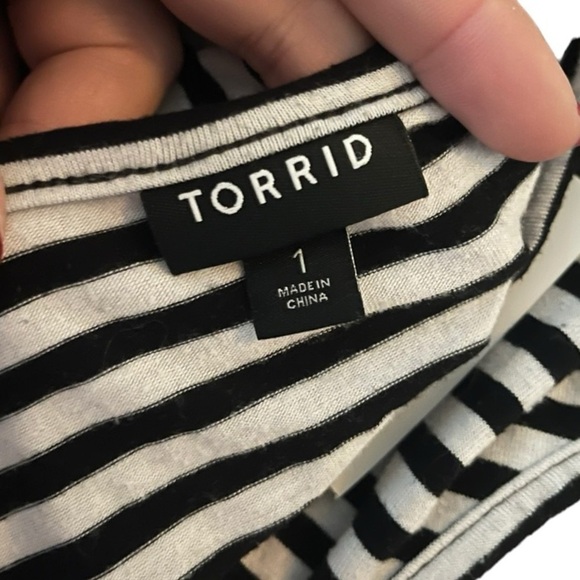 TORRID Black White Stripe Maxi Jersey Sleeveless Button Front Maxi Dress 1XL - Picture 5 of 5